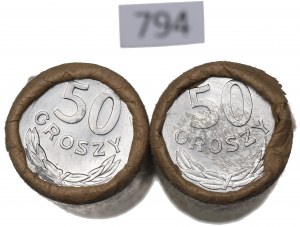 People's Republic of Poland, Mint roll set of 50 pennies 1986-87