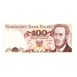 PRL, 100 złotych 1982 HG