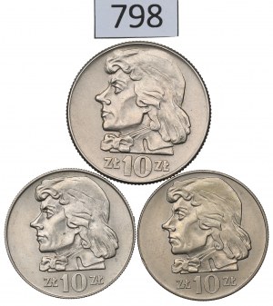 People's Republic of Poland, Set of 10 Gold 1960-70 Kosciuszko.