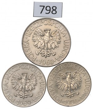 People's Republic of Poland, Set of 10 Gold 1960-70 Kosciuszko.