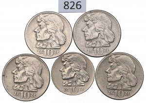 People's Republic of Poland, Set of 10 Gold 1960-72 Kosciuszko