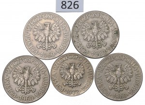 People's Republic of Poland, Set of 10 Gold 1960-72 Kosciuszko