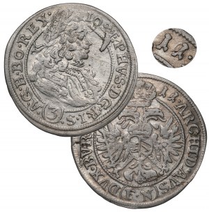 Schlesien under Habsburg, Ioseph I, 3 kreuzer 1711 - date overstriked