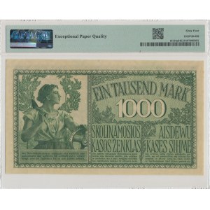 Kaunas, 1000 marks 1918 - 6 digit numbering - PMG 64 EPQ