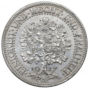 Germany, Weimar Republic, 5 mark 1927 A