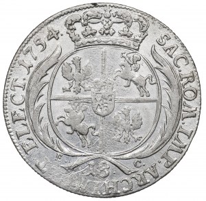 Germany, Saxony, Friedrich August II, 18 groschen 1754