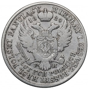 Kingdom of Poland, Nicholas I, 5 zloty 1829
