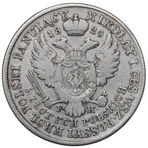 Kingdom of Poland, Nicholas I, 5 zloty 1829