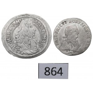 Germany, Prussia, Lot 1/6 thaler and 6 groschen