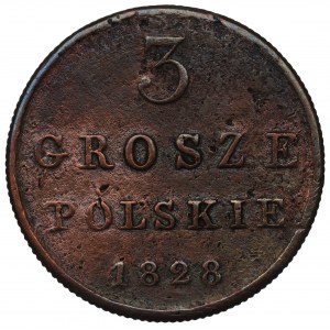 Kingdom of Poland, Nicholas I, 3 groschen 1828