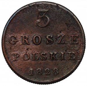 Kingdom of Poland, Nicholas I, 3 groschen 1828