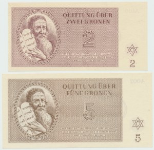 Czechoslovakia, Terezin Ghetto - Set of 2 and 5 Crowns