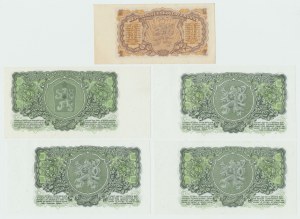Czechosłowacja, 1 i 5 koron 1953 - Zestaw 5 szt.