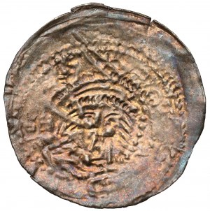 Przemysł I and Bolesław the Pious (1239-1249), denarius, Gniezno - RARE