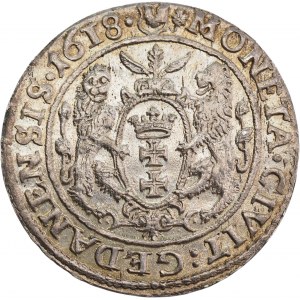 Sigismund III Vasa, Ort 1618, Gdańsk, MAPLE leaf - K. Zbichorski collection
