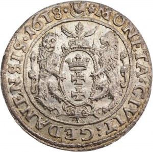 Sigismund III Vasa, Ort 1618, Gdańsk, MAPLE leaf - K. Zbichorski collection