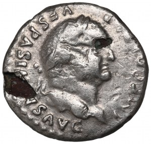 Roman Empire, Vespasianus, Denarius subaeratus