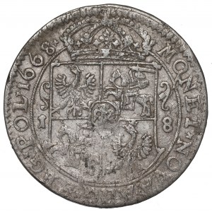 John II Casimir, 18 groschen 1668, Bromberg