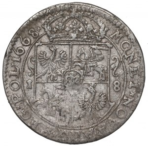 John II Casimir, 18 groschen 1668, Bromberg