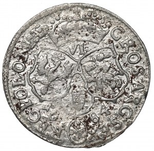 John III Sobieski, Sixpence 1684, Bydgoszcz - crown with 11 jewels on the bails