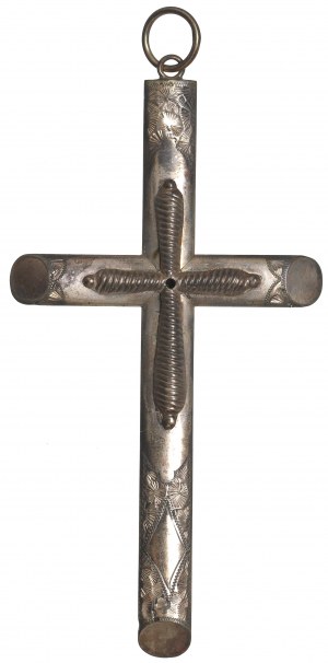 Silesia, Biedermeier cross 19th century gilt
