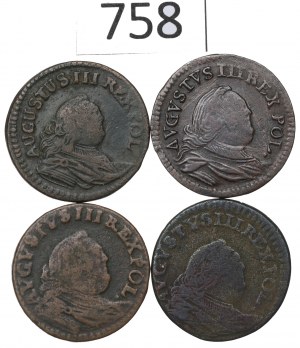 August III Saxon, Set of pennies 1754-55