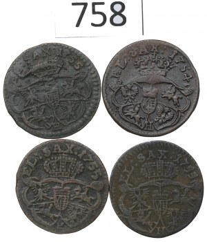 August III Saxon, Set of pennies 1754-55