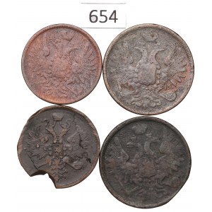 Rosja, Zestaw 3-5 kopiejek 1855-64