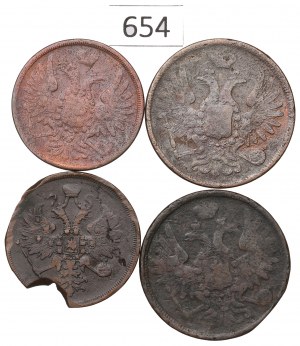 Rosja, Zestaw 3-5 kopiejek 1855-64