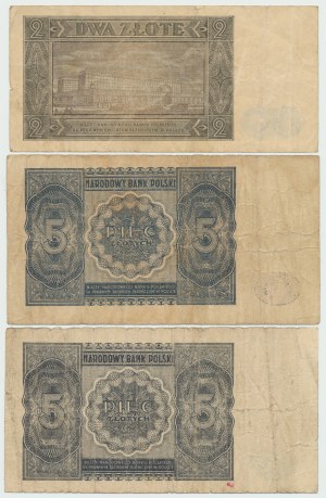 People's Republic of Poland, Set of 1946 and 1948 banknotes (3 copies)