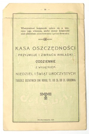 Książeczka wkładkowa Kasy Oszczędnościowej - Jasło
