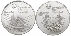 Canada, Lot of 5 dollars 1974-76