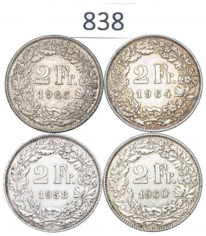 Switzerland, Lot 2 francs 1958-65