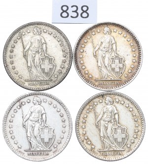 Switzerland, Lot 2 francs 1958-65