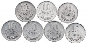 People's Republic of Poland, Set of 10 pennies 1949-75