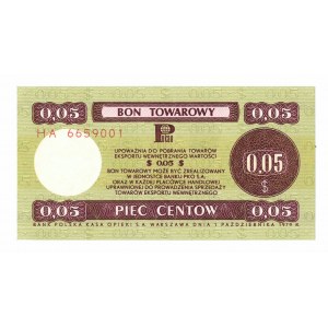 Pewex, Geschenkgutschein, 5 Cents 1979 - HA