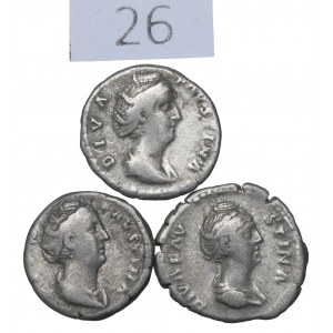 Roman Empire, Faustina Maior, Lot of denarii