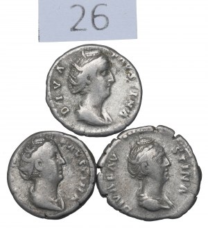 Roman Empire, Faustina Maior, Lot of denarii