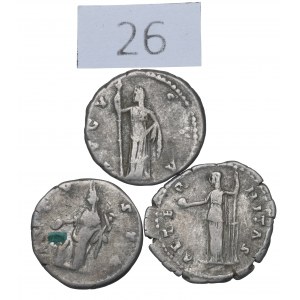 Roman Empire, Faustina Maior, Lot of denarii