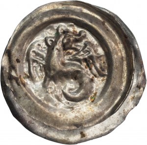 Leszek the White (1202-27), bracteate, Krakow, bracteate, dragon - RARE