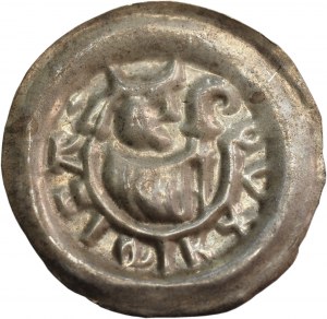 Leszek the White (1202-27), bracteate, Kraków, DVX AZIMIR - BEAUTIFUL