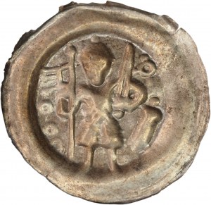 Leszek the White (1202-27), bracteate, Kraków, knight - RARE
