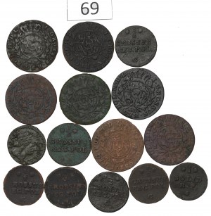 Poniatowski, Half-penny-penny set 1767-94 + boratine