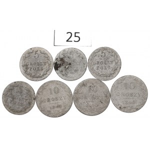 Zabór rosyjski, Zestaw 5-10 groszy 1818-40