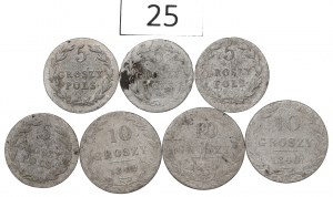 Russian annexation, Set of 5-10 pennies 1818-40