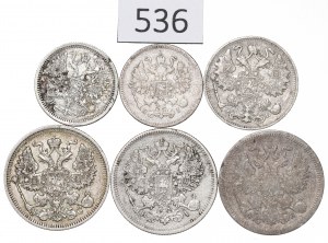 Russia, Lot 10-20 kopecks 1860-1914