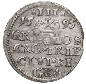 Sigismund III, 3 groschen 1595, Riga