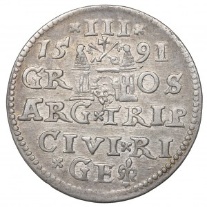 Sigismund III, 3 groschen 1591, Riga