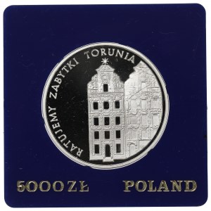 People's Republic of Poland, 5,000 zloty 1989 - Monuments of Toruń