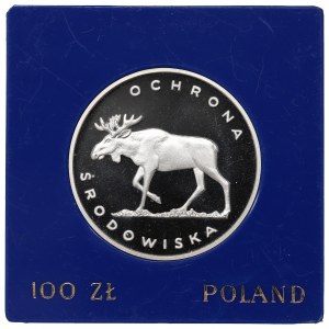 People's Republic of Poland, 100 zloty 1978 Environmental Protection - Moose